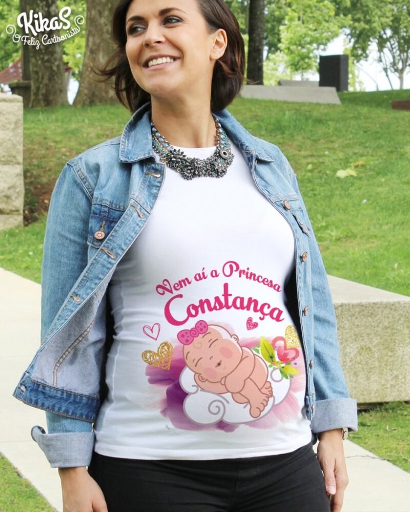 T-Shirt Grávida - Vem aí a Princesa