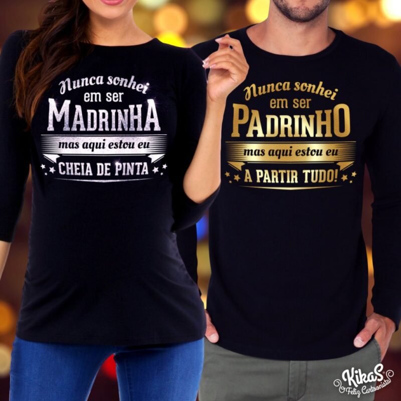 T-Shirt Padrinhos Cheios de Pinta