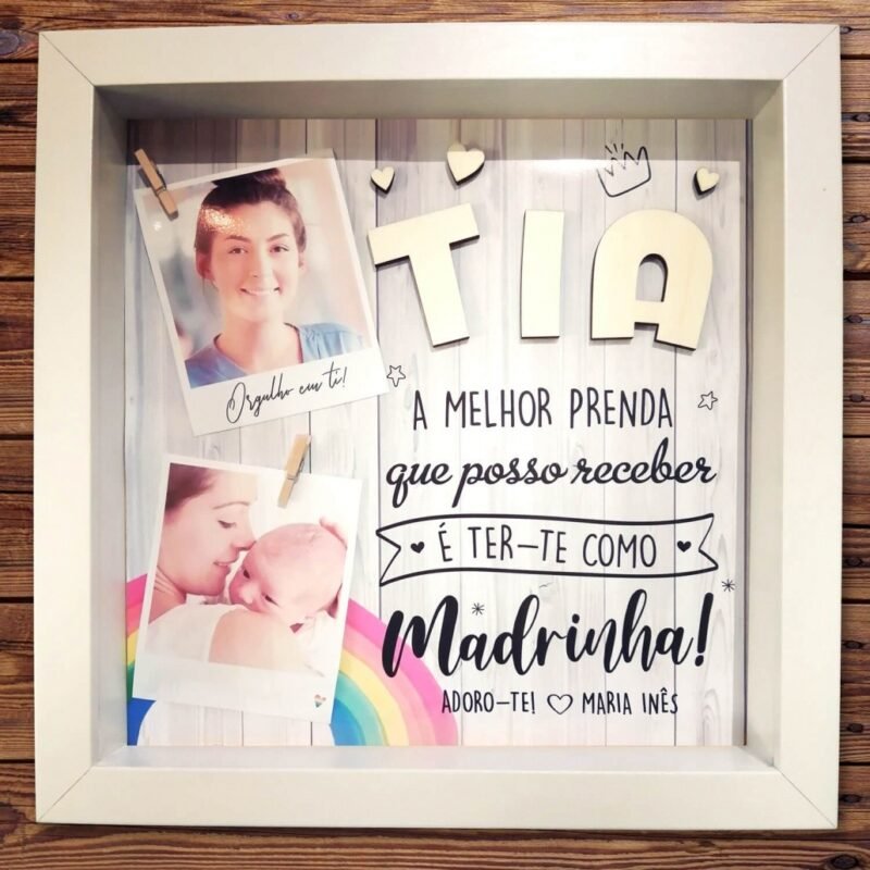 Moldura Fotos Polaroid Madrinha