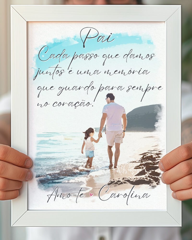 Moldura para o Pai Foto Aguarela