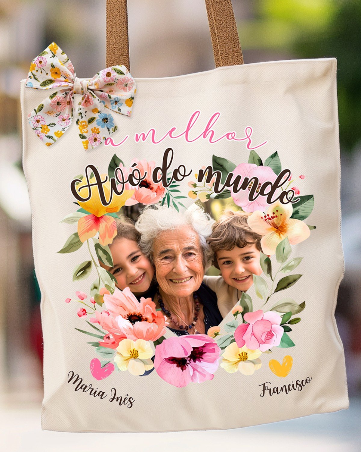 Sacola Tote bag Avó com Foto Sacola Tote bag Avó com Foto