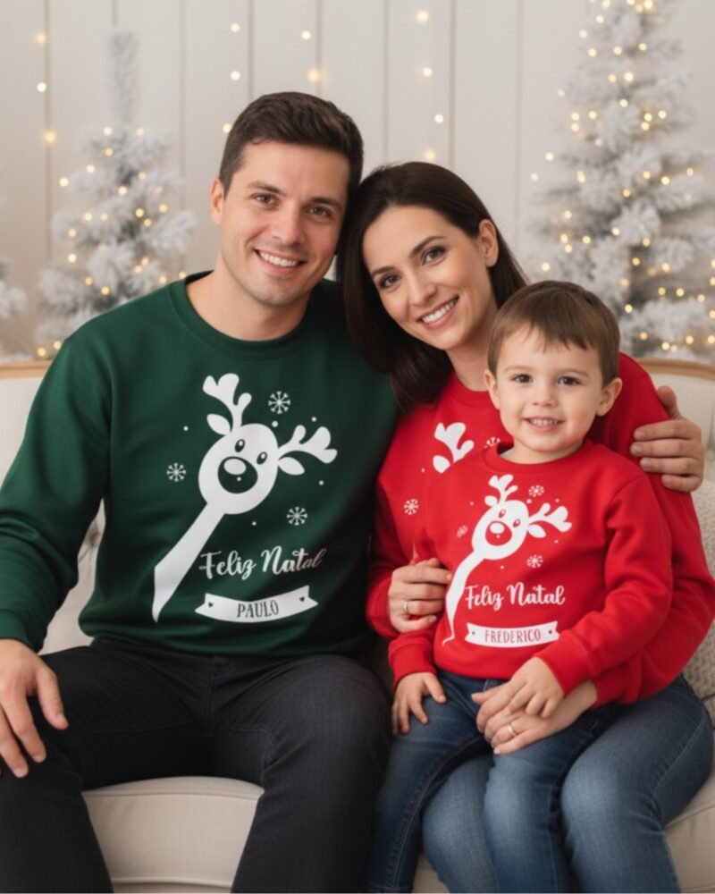 Camisola de Natal Renas a Espreitar - Image 2