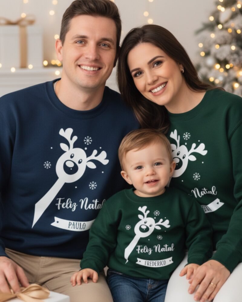 Camisola de Natal Renas a Espreitar