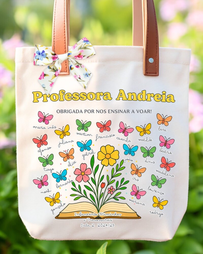 Sacola Tote bag Professora Borboletas
