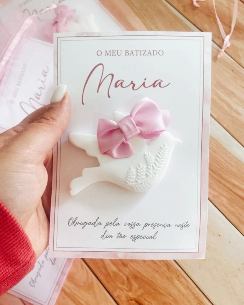 Lembranças Batizado Pomba perfumada