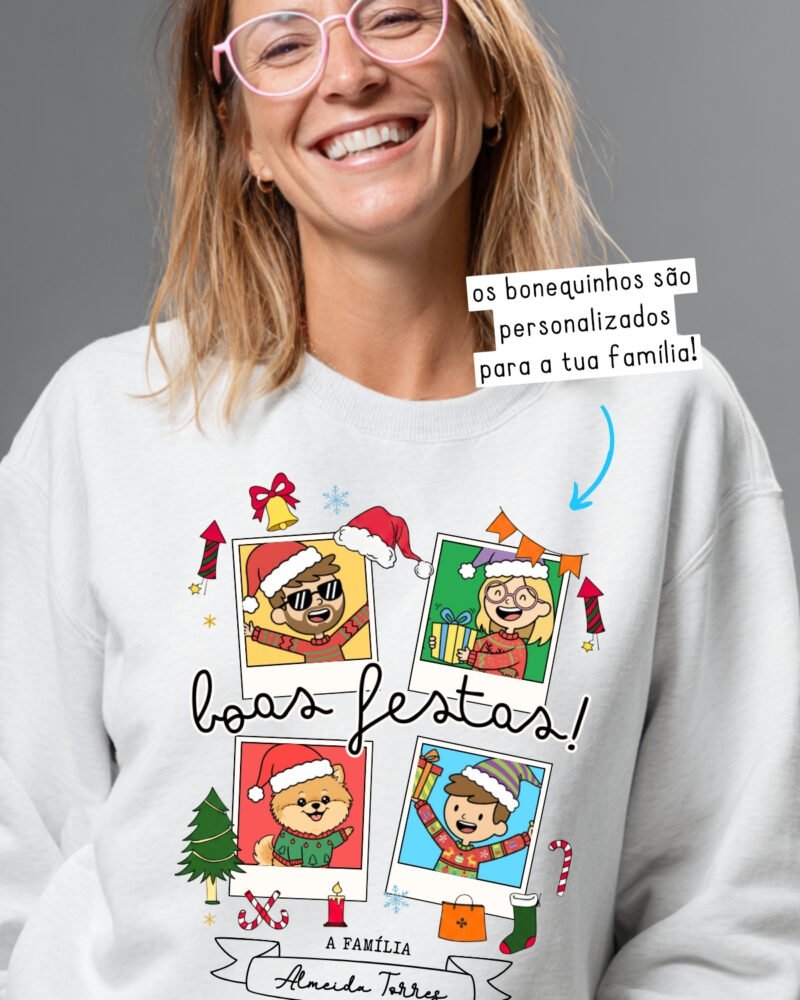 Camisola de Natal Família Divertida
