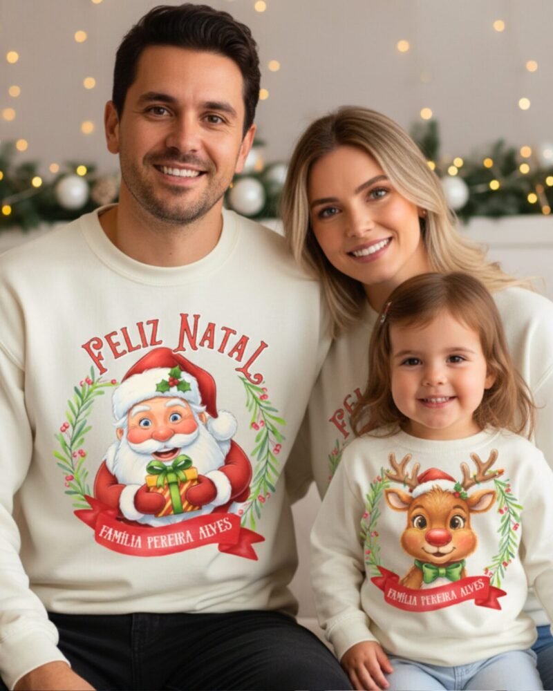 Camisola de Natal Bonequinhos Aguarela
