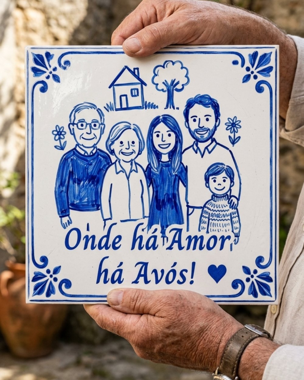 Azulejo pintura portuguesa Família Azulejo pintura portuguesa Família - Image 8