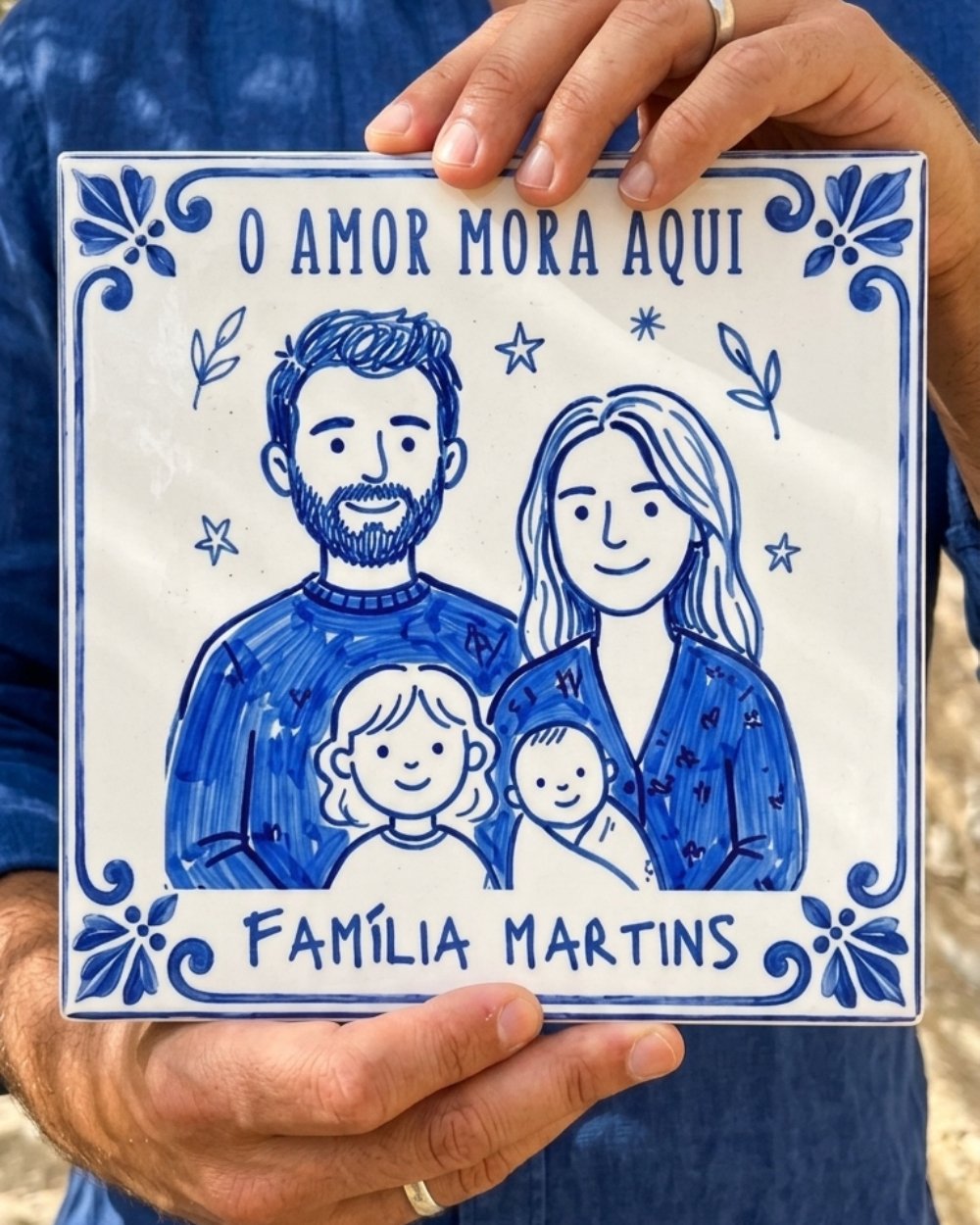Azulejo pintura portuguesa Família Azulejo pintura portuguesa Família - Image 4