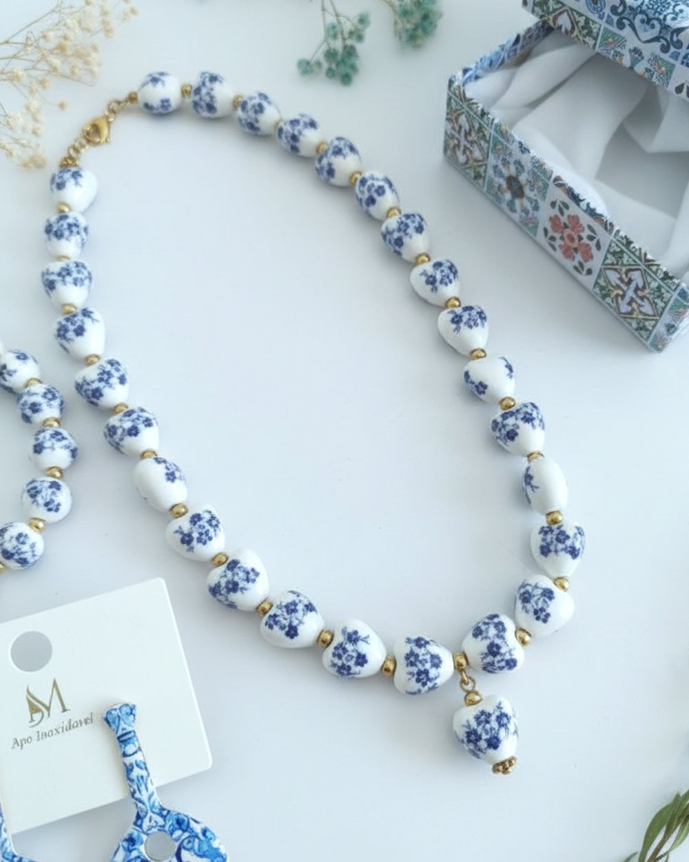 Conjunto Jóias em aço e cerâmica portuguesa Conjunto Jóias em aço e cerâmica portuguesa - Image 5