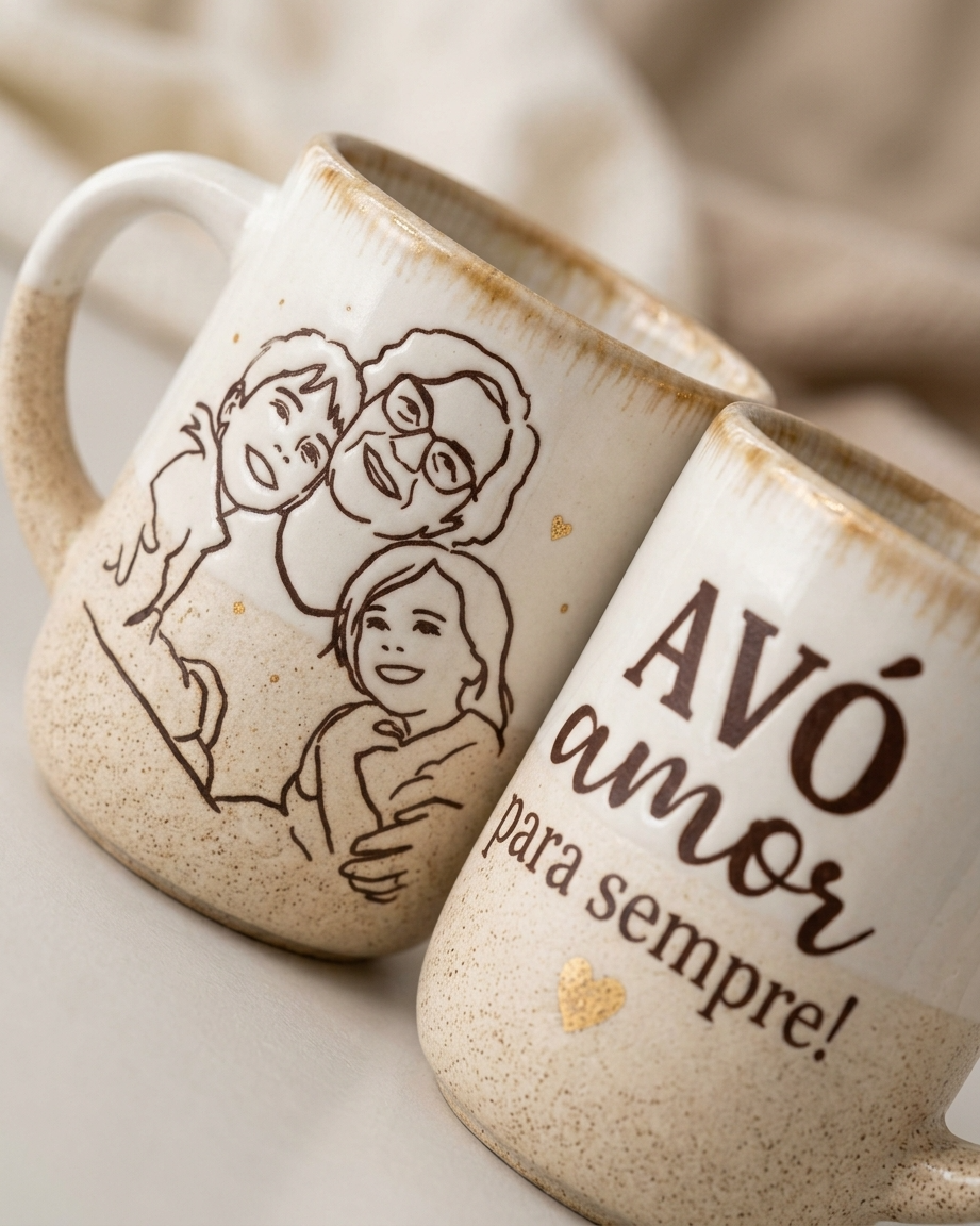 Chavenas de Café porcelana com ilustração Chavenas de Café porcelana com ilustração - Image 6